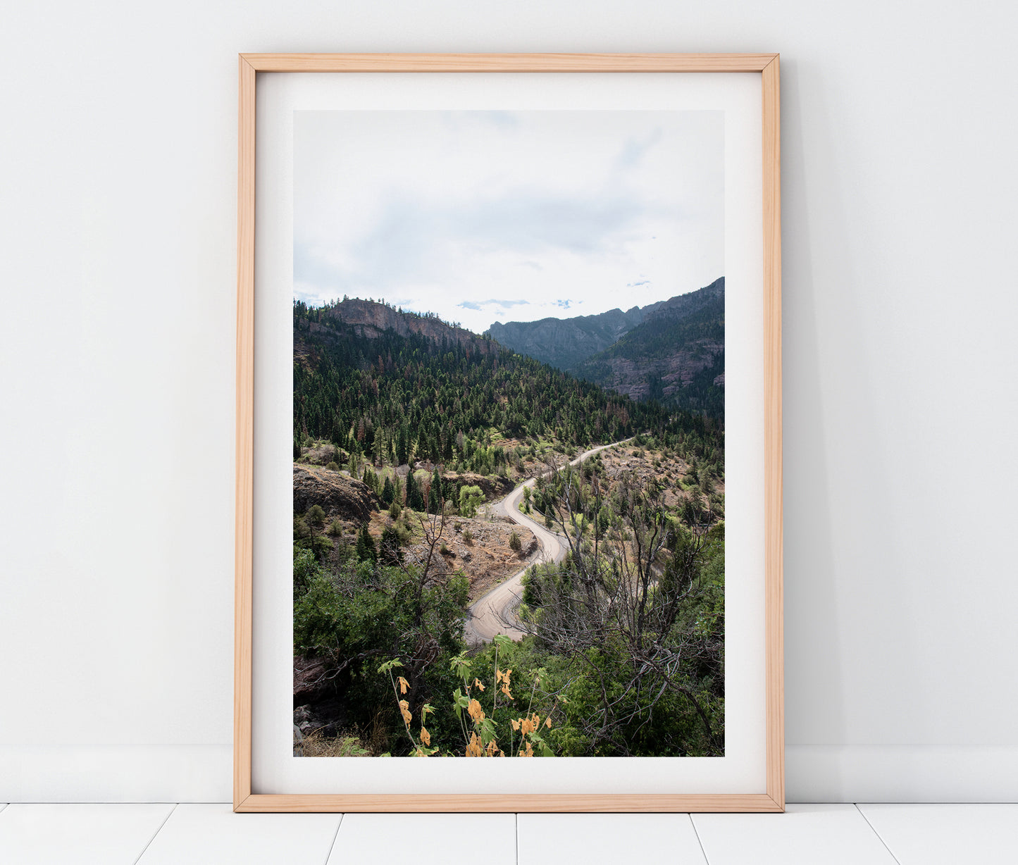 Ouray Colorado Mountain Road Landscape Photo Print (Vertical) | Boho Wall Art