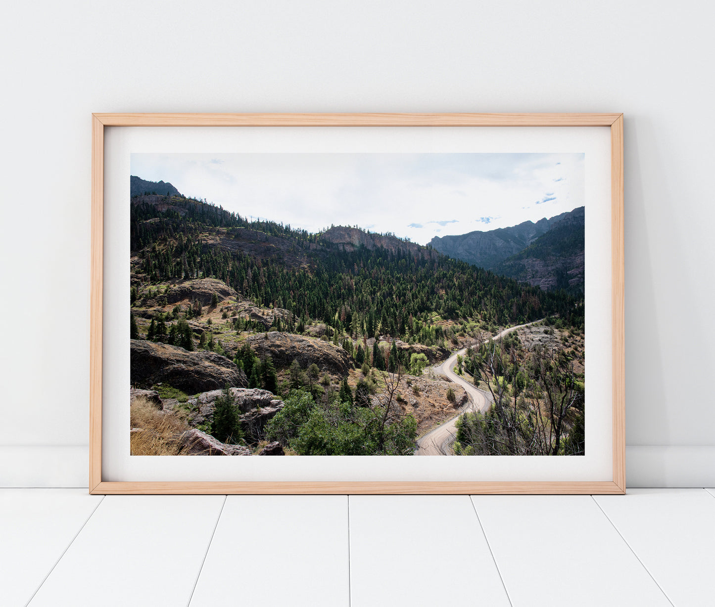 Ouray Colorado Mountain Road Landscape Photo Print (Horizontal) | Boho Wall Art