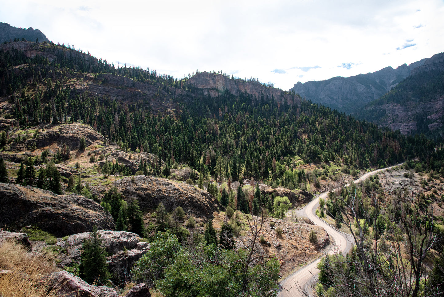 Ouray Colorado Mountain Road Landscape Photo Print (Horizontal) | Boho Wall Art