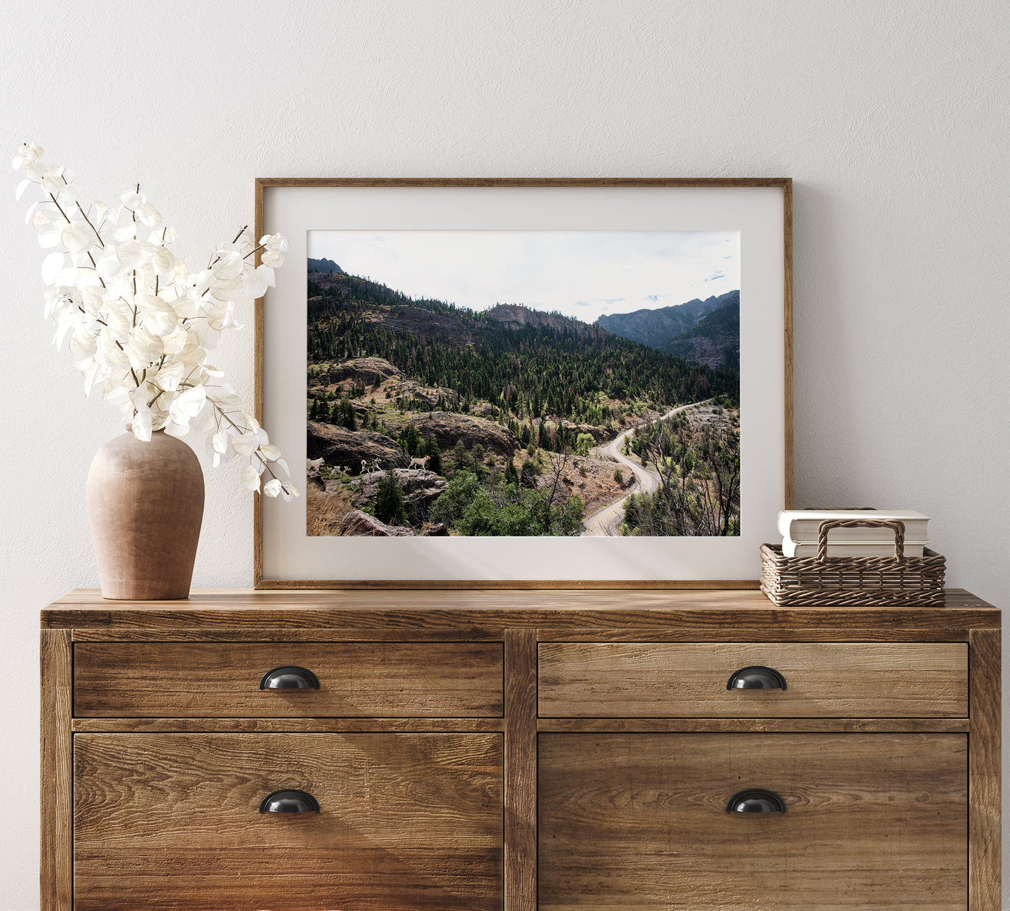 Custom Pet Portrait | Ouray Colorado Mountain Road Landscape Photo Print (Horizontal) | Boho Wall Art