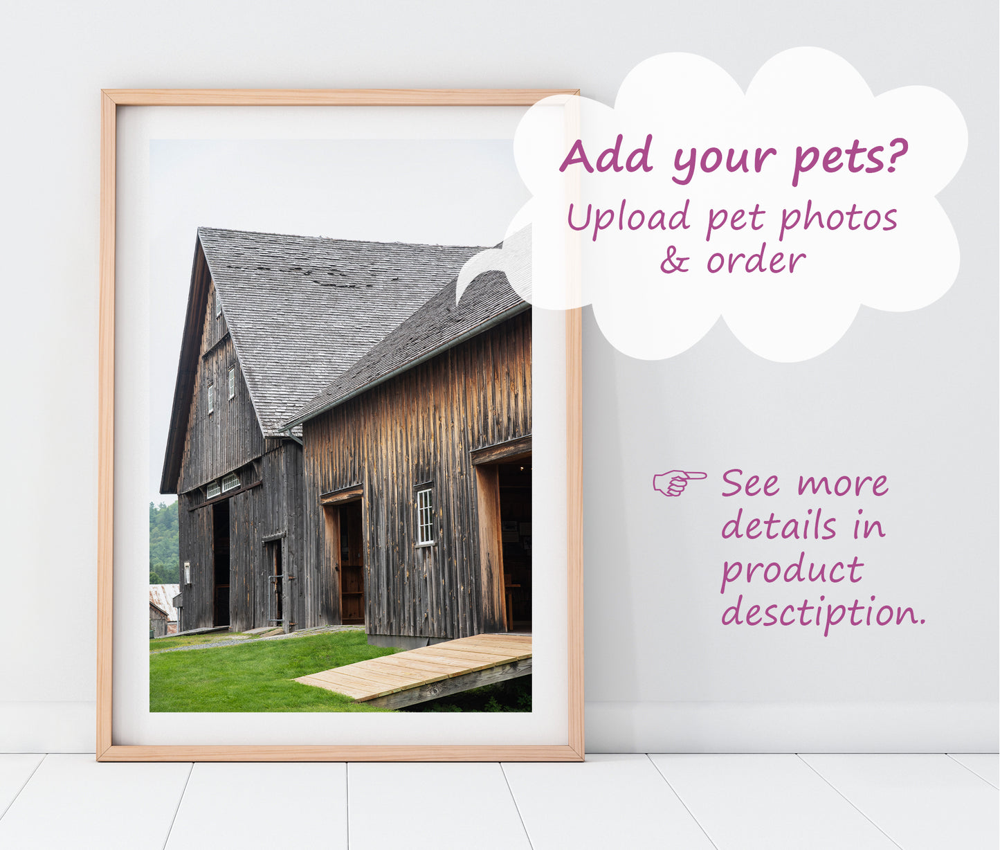 Custom Pet Portrait | President Calvin Coolidge House Plymouth Vermont Landscape Photo Print