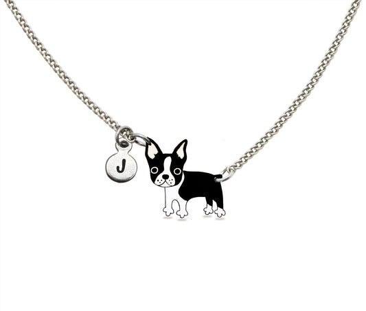 Tiny Boston Terrier Necklace | Hypoallergenic Dog Jewelry