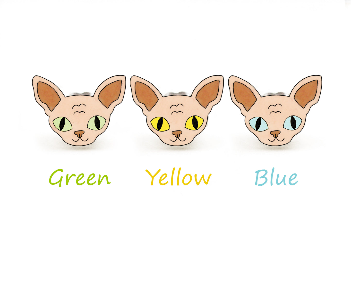 Beige Cream Fawn Sphynx Hairless Cat Pin