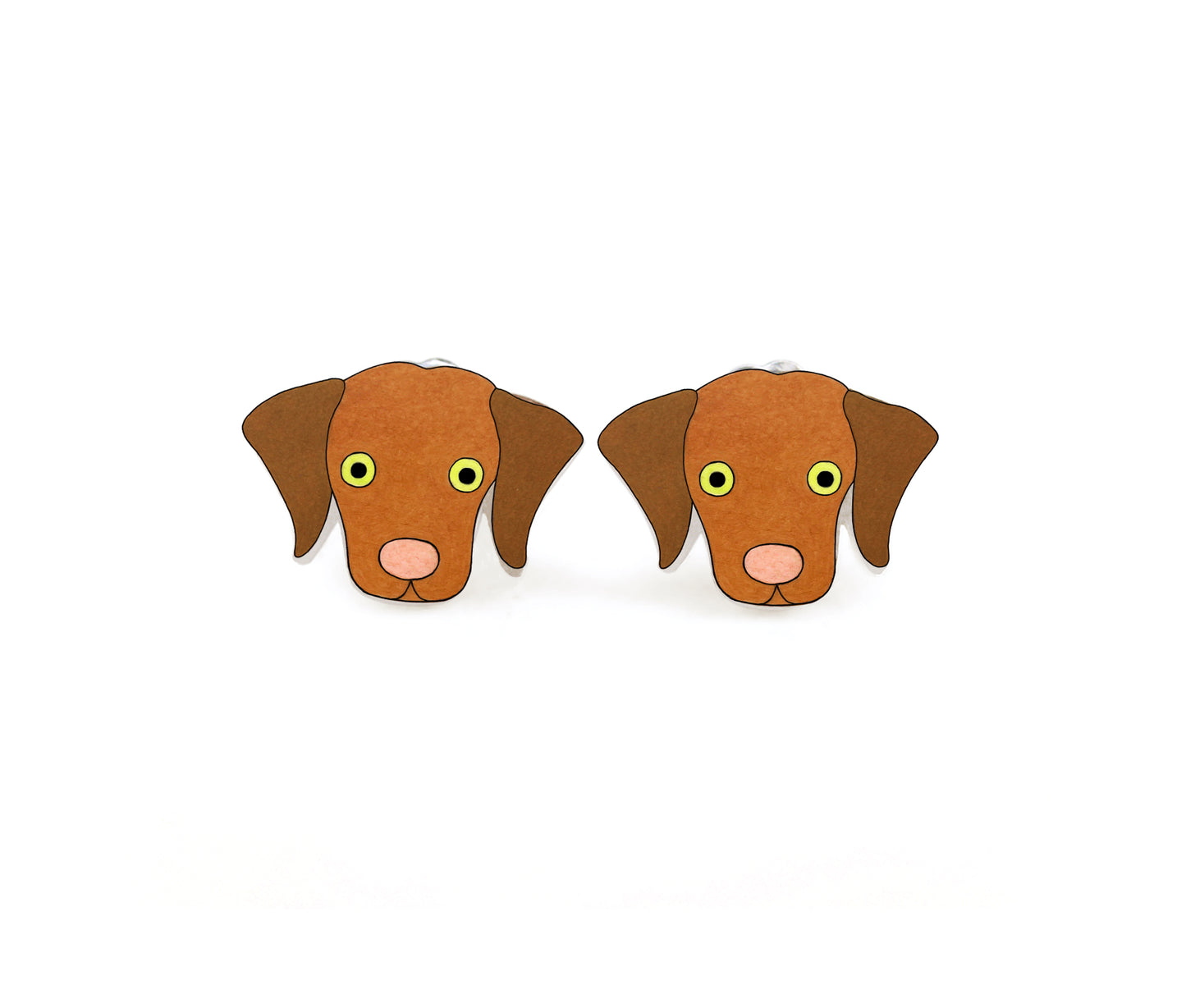 Tiny Vizsla Stud Earrings | Hypoallergenic Brown Dog Lover Gift