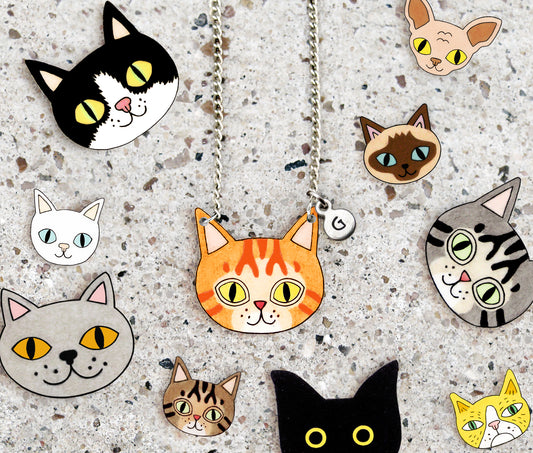 Personalized Cat Necklace | Handmade Custom Pet Jewelry