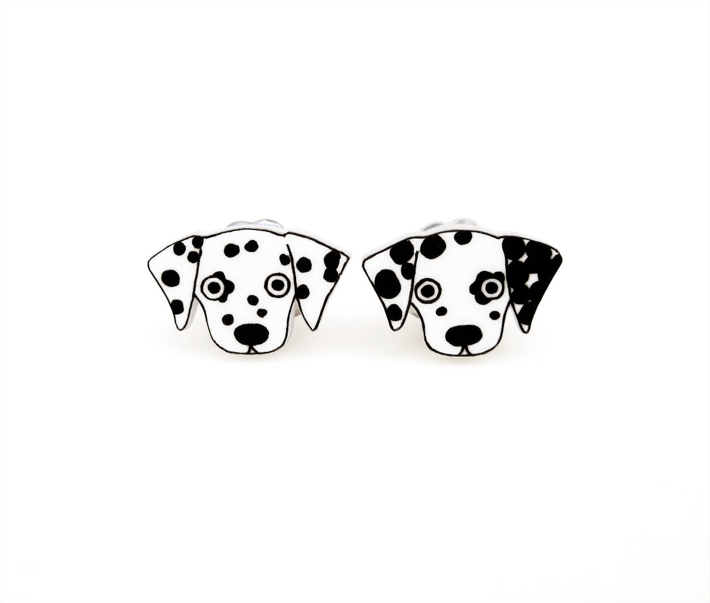 Tiny Dalmatian Stud Earrings | Spotted Dog Jewelry | Hypoallergenic Jewelry