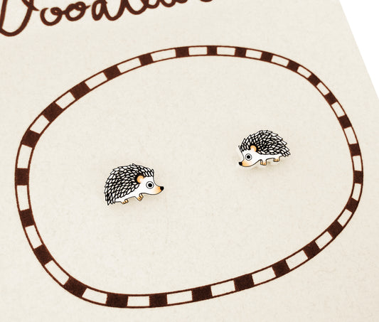 Tiny Hedgehog Stud Earrings | Hypoallergenic Pet Jewelry