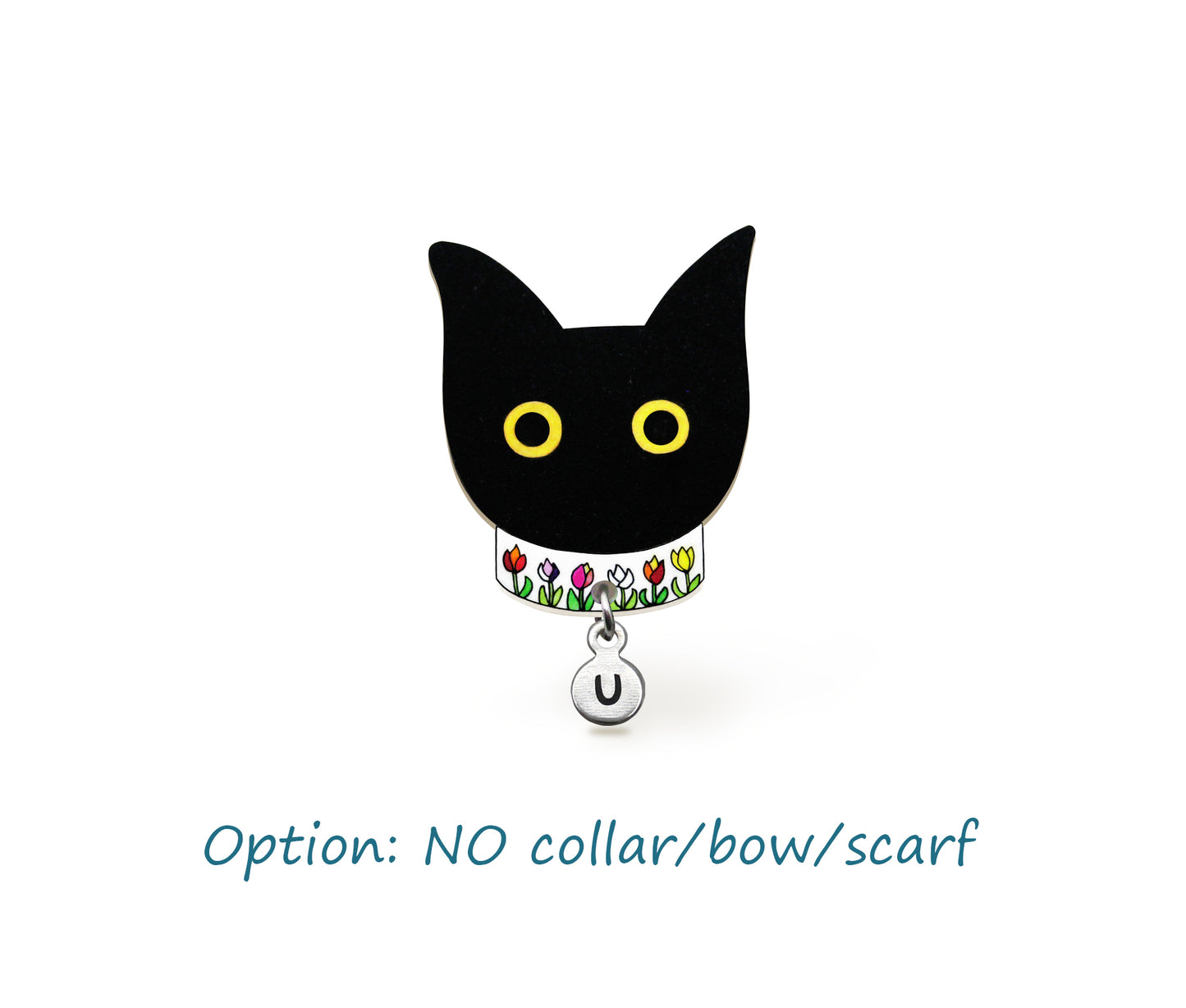 Black Cat Pin | Handcrafted Cute Halloween Brooch