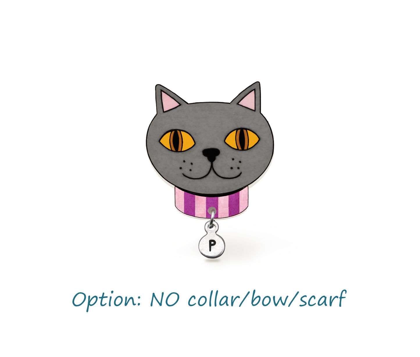 Blue British Shorthair Cat Pin | Unique Gray Cat Brooch