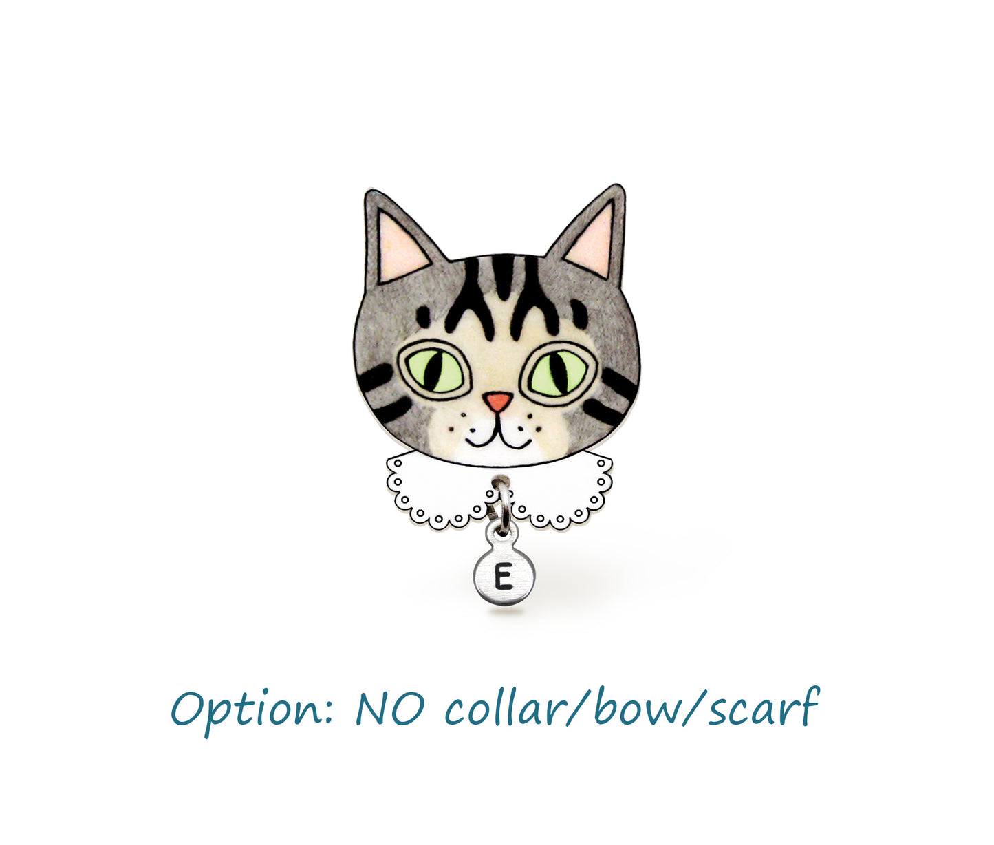 Gray Tabby Cat Pin
