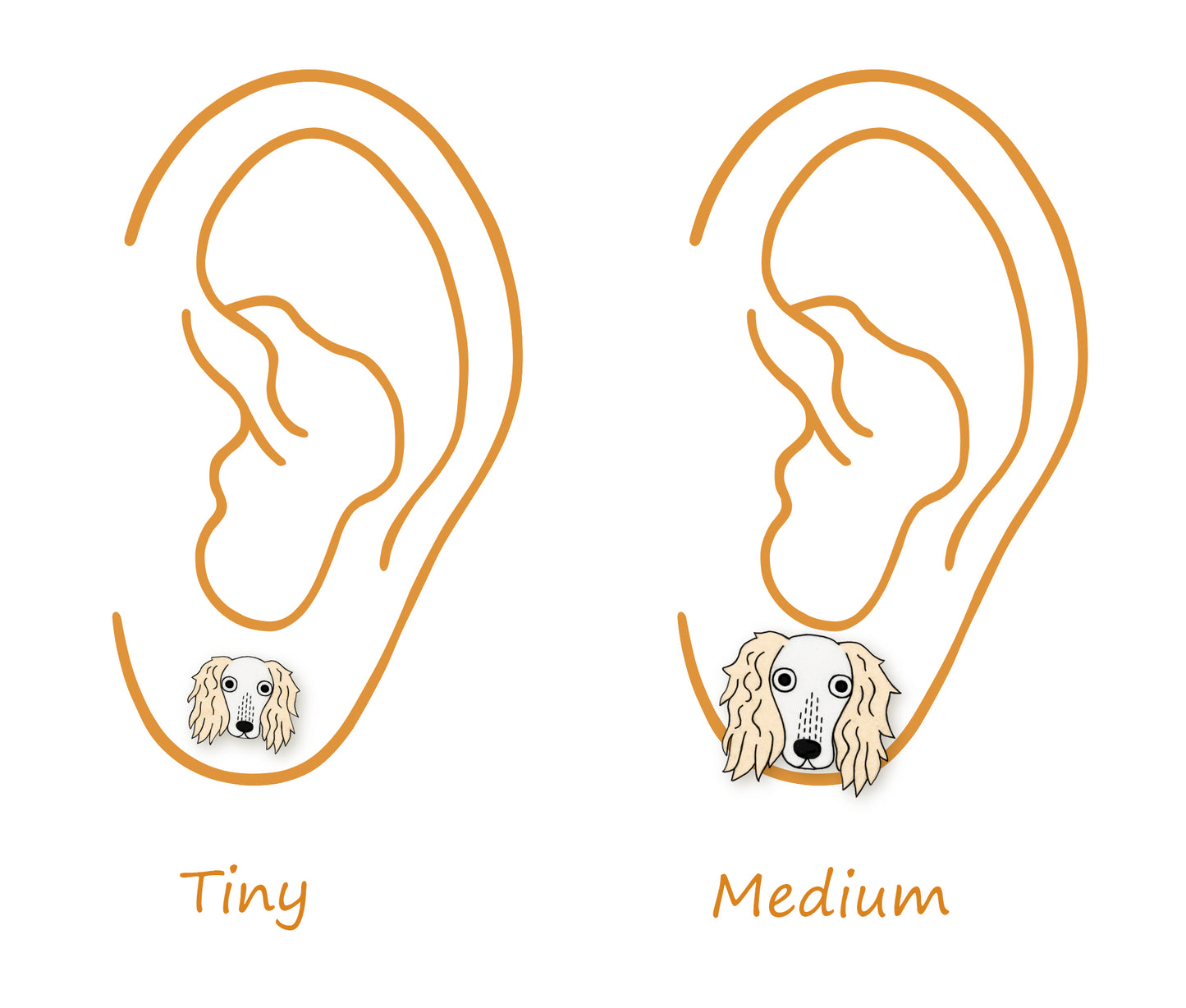 Tiny White Saluki Stud Earrings | Hypoallergenic Unique Dog Jewelry