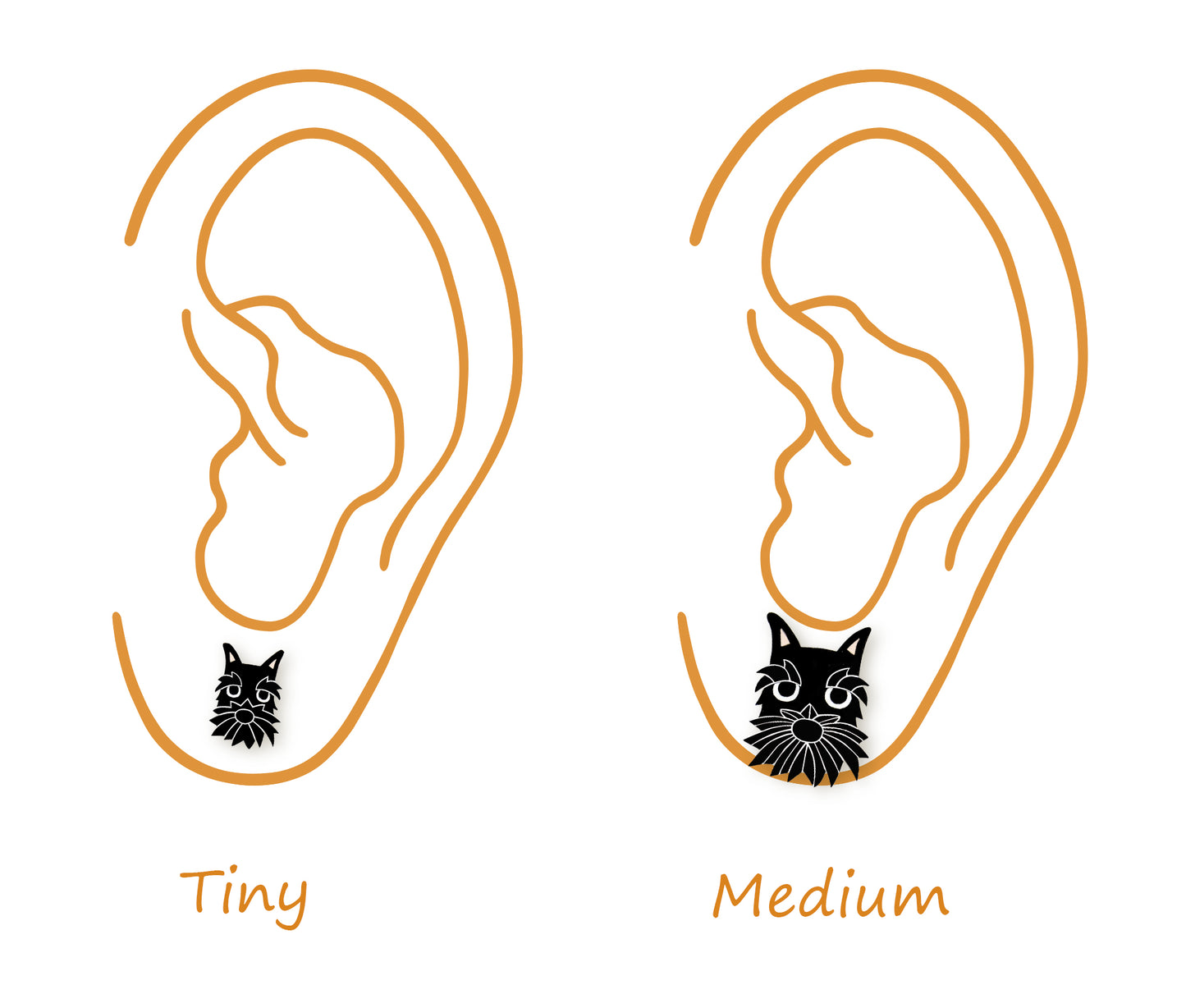 Tiny Black Schnauzer Stud Earrings | Hypoallergenic Dog Lover Gift