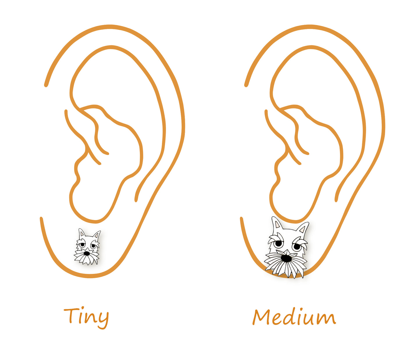 Tiny White Schnauzer Stud Earrings | Hypoallergenic Dog Jewelry