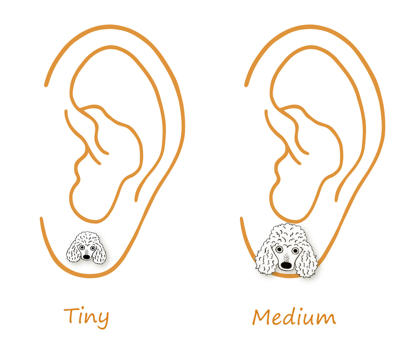 Tiny White Poodle Stud Earrings | Hypoallergenic Unique Dog Jewelry