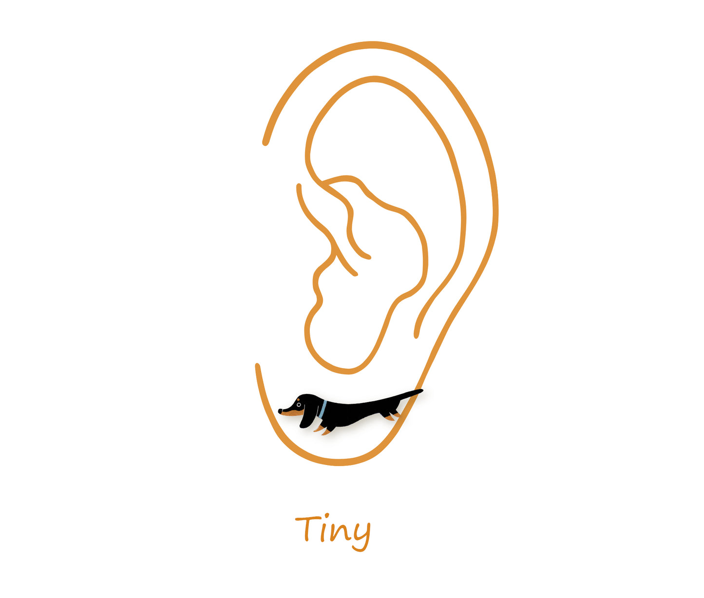 Tiny Black & Tan Dachshund Stud Earrings | Hypoallergenic Dog Lover Jewerly