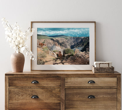 Vizslas in Whimsical Landscape | Black Canyon Colorado Landscape Photo Print