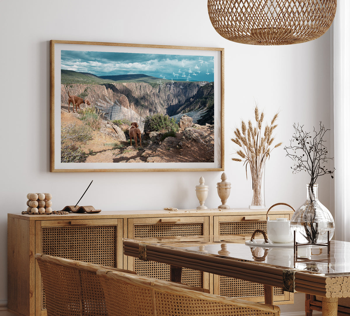 Vizslas in Whimsical Landscape | Black Canyon Colorado Landscape Photo Print