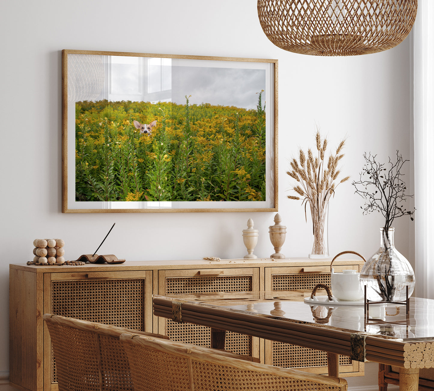 Yellow Flowers Maine Landscape Photography Print + Pets
