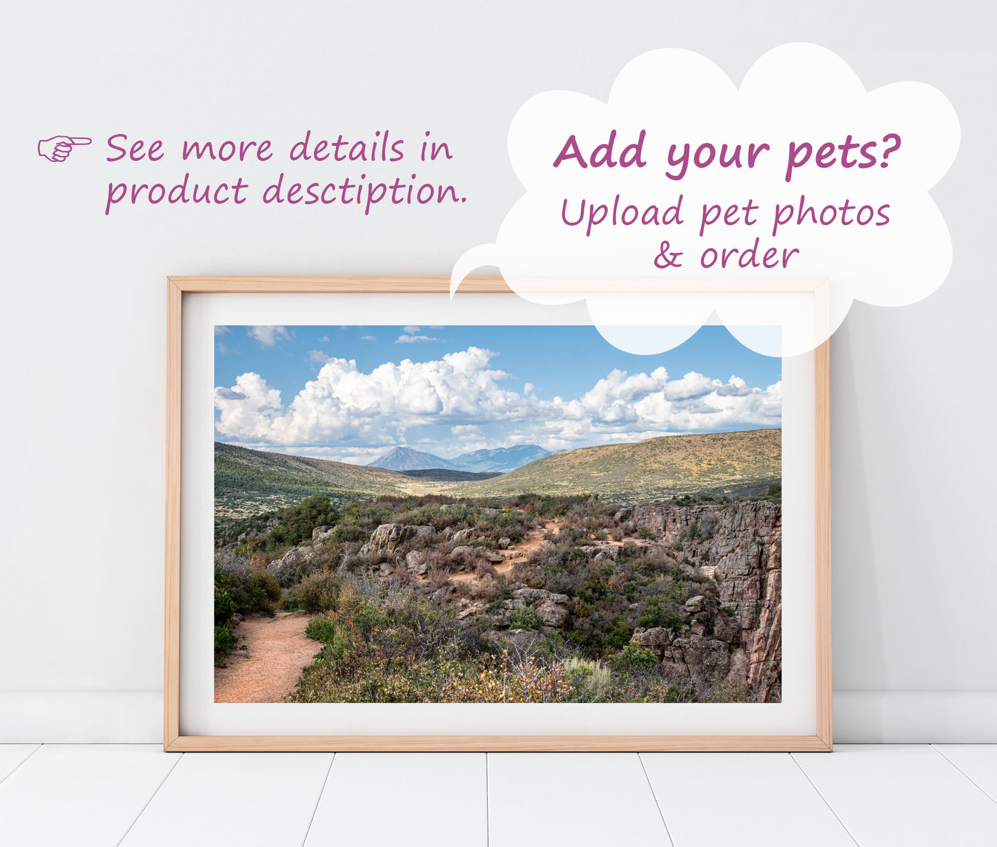 Custom Pet Portrait | Black Canyon Trail Gunnison National Park Colorado Landscape Photo Print