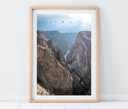 Black Canyon Gunnison River Overlook Whimsical Photo Print | Gunnison National Park Colorado Landscape