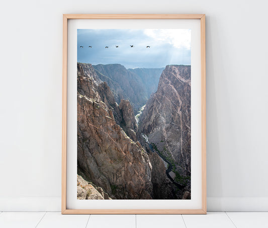 Black Canyon Gunnison River Overlook Whimsical Photo Print | Gunnison National Park Colorado Landscape