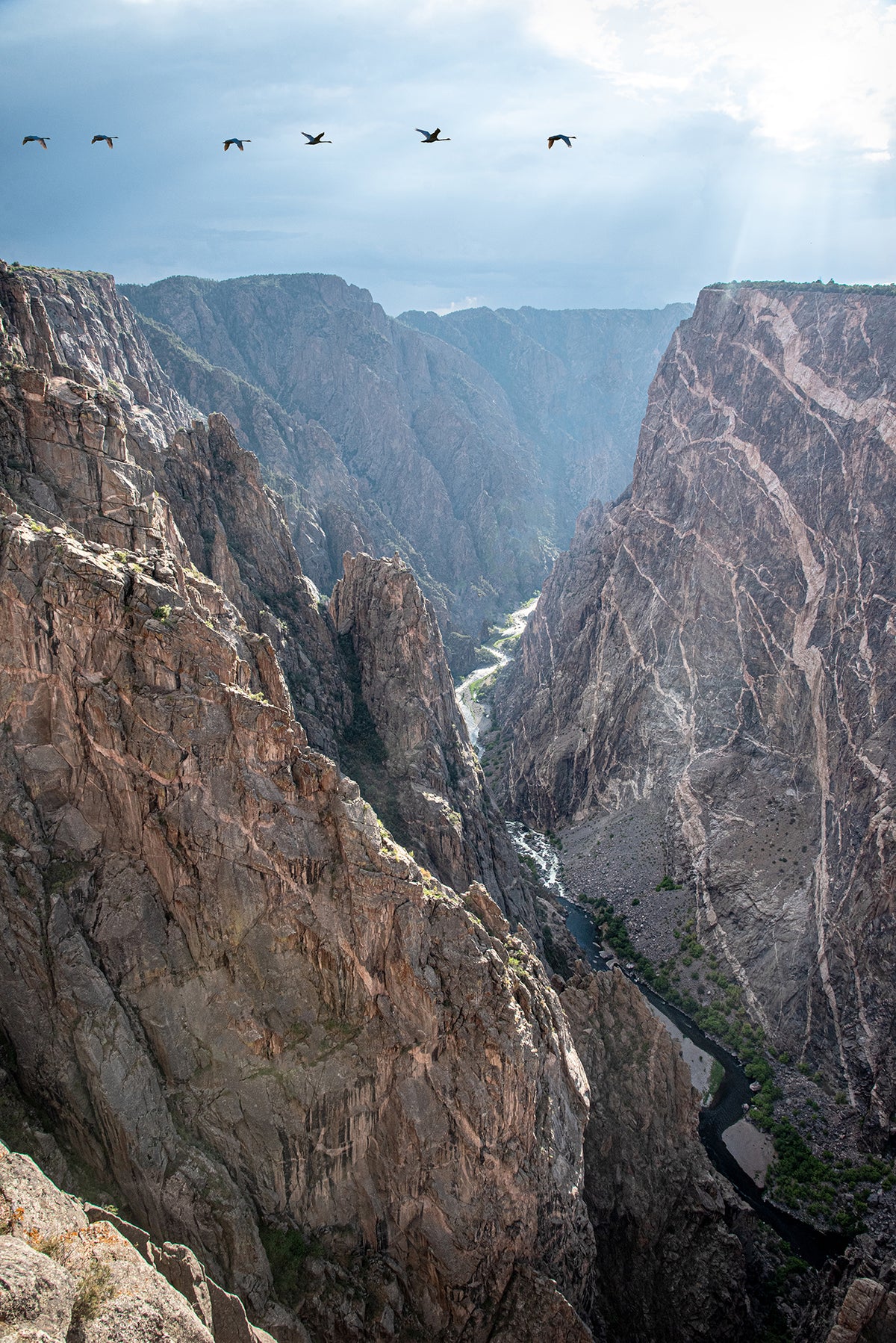 Black Canyon Gunnison River Overlook Whimsical Photo Print | Gunnison National Park Colorado Landscape