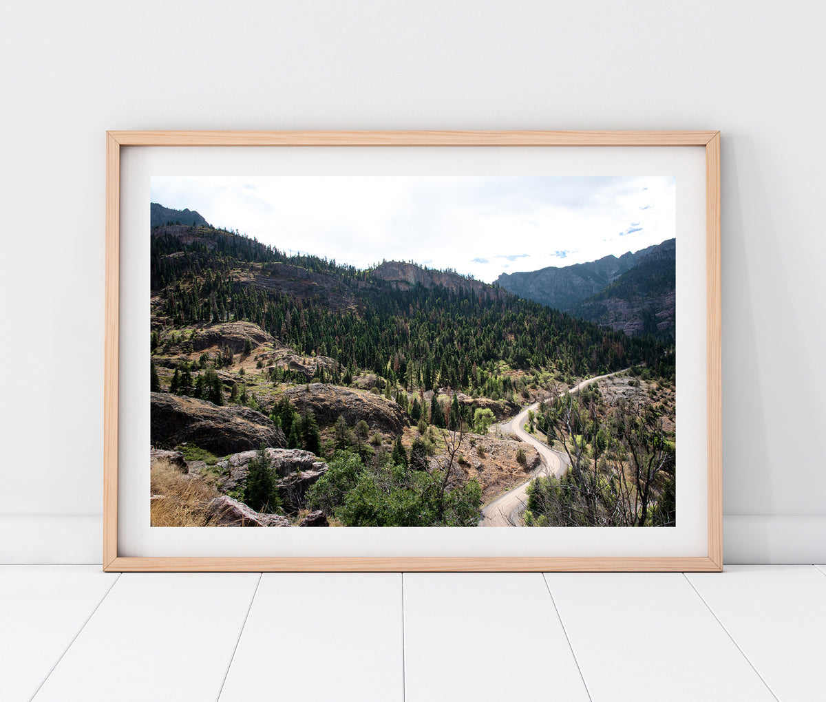 Ouray Colorado Mountain Road Landscape Photo Print (Horizontal) | Boho Wall Art