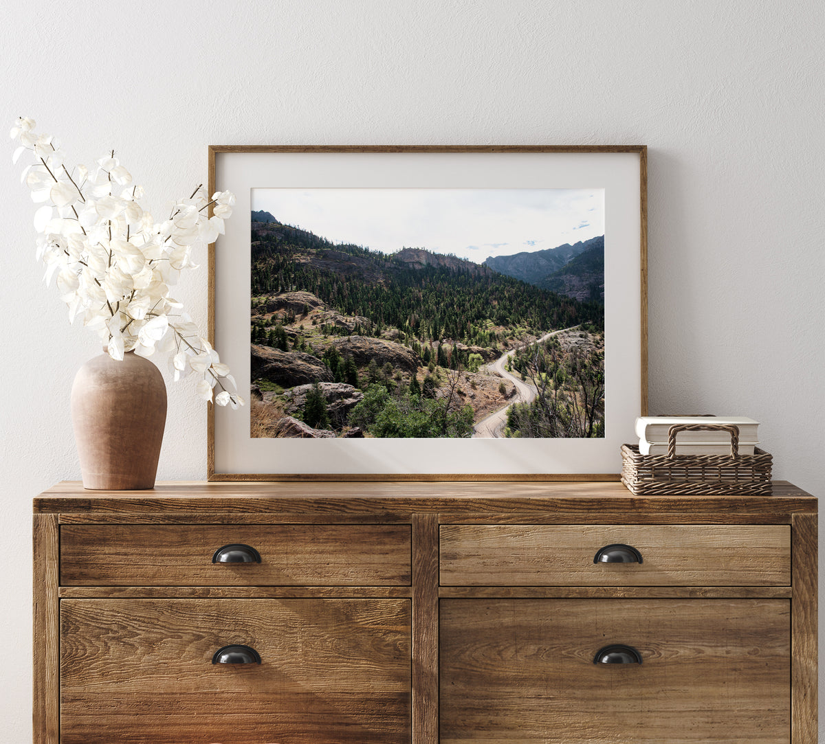 Ouray Colorado Mountain Road Landscape Photo Print (Horizontal) | Boho Wall Art