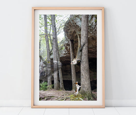 Jack Russell Terrier in Whimsical Landscape | Arkansas Landscape Photo Print