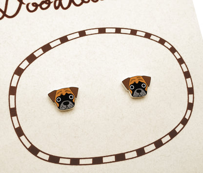 Brindle Boxer Stud Earrings
