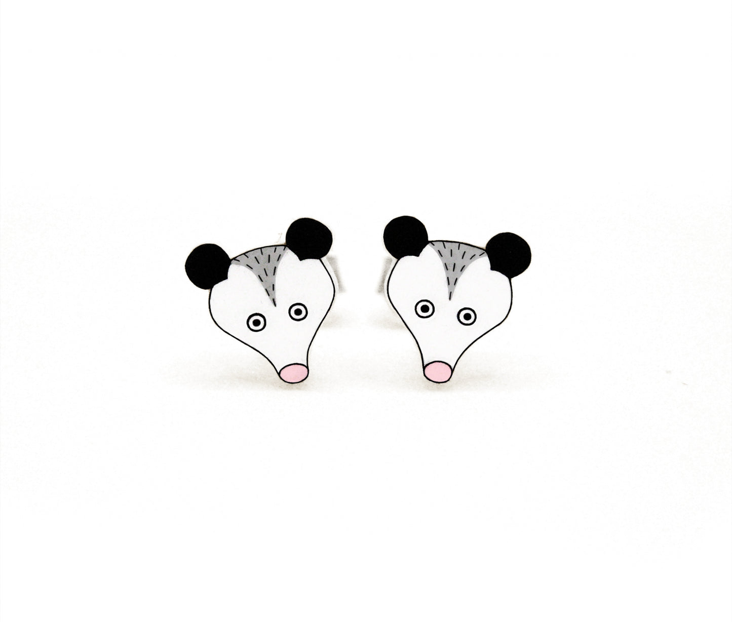 Tiny Possum Stud Earrings | Hypoallergenic Woodland Jewelry