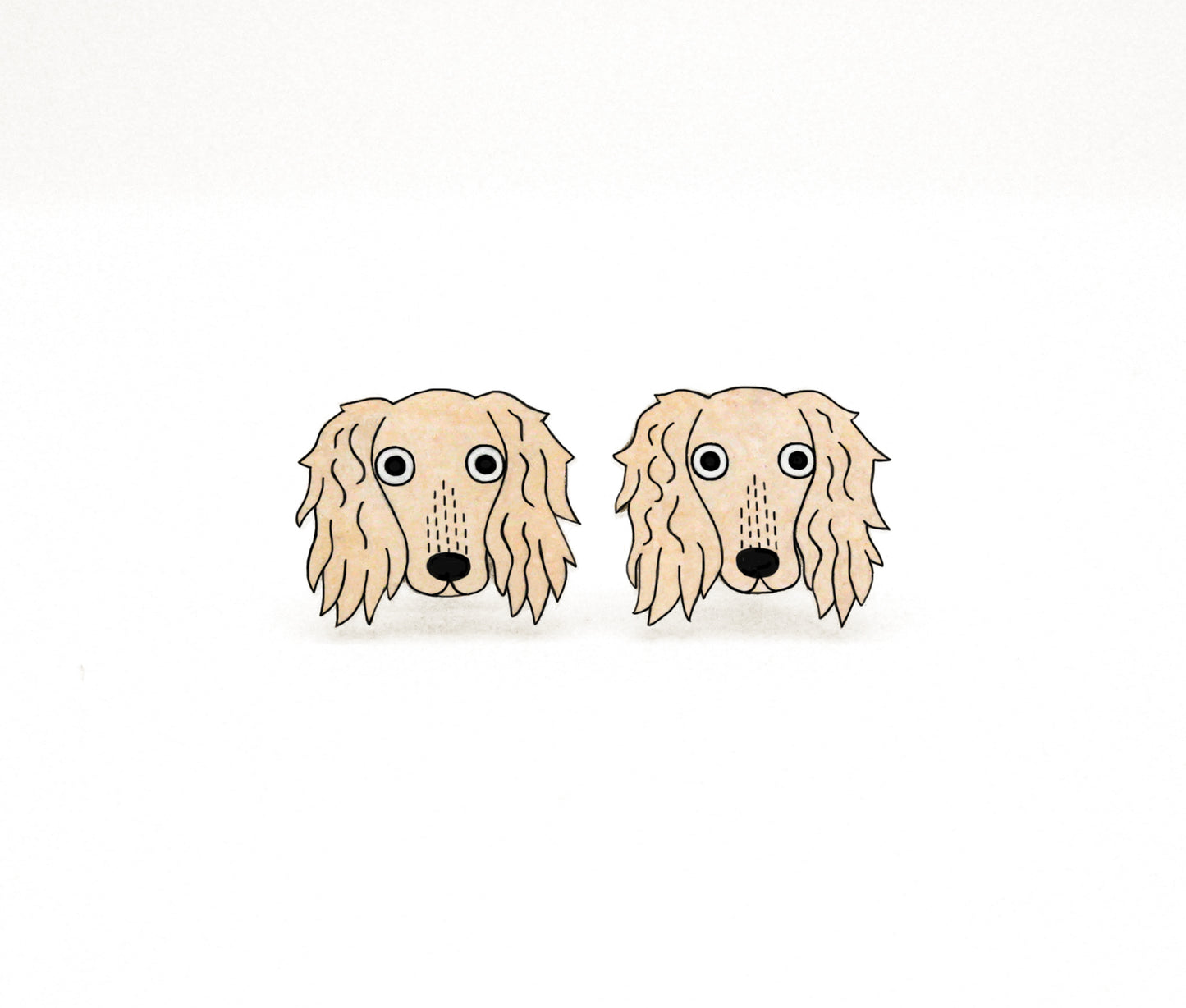 Tiny Fawn Saluki Stud Earrings | Hypoallergenic Unique Pet Jewelry