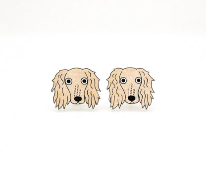 Tiny Fawn Saluki Stud Earrings | Hypoallergenic Unique Pet Jewelry