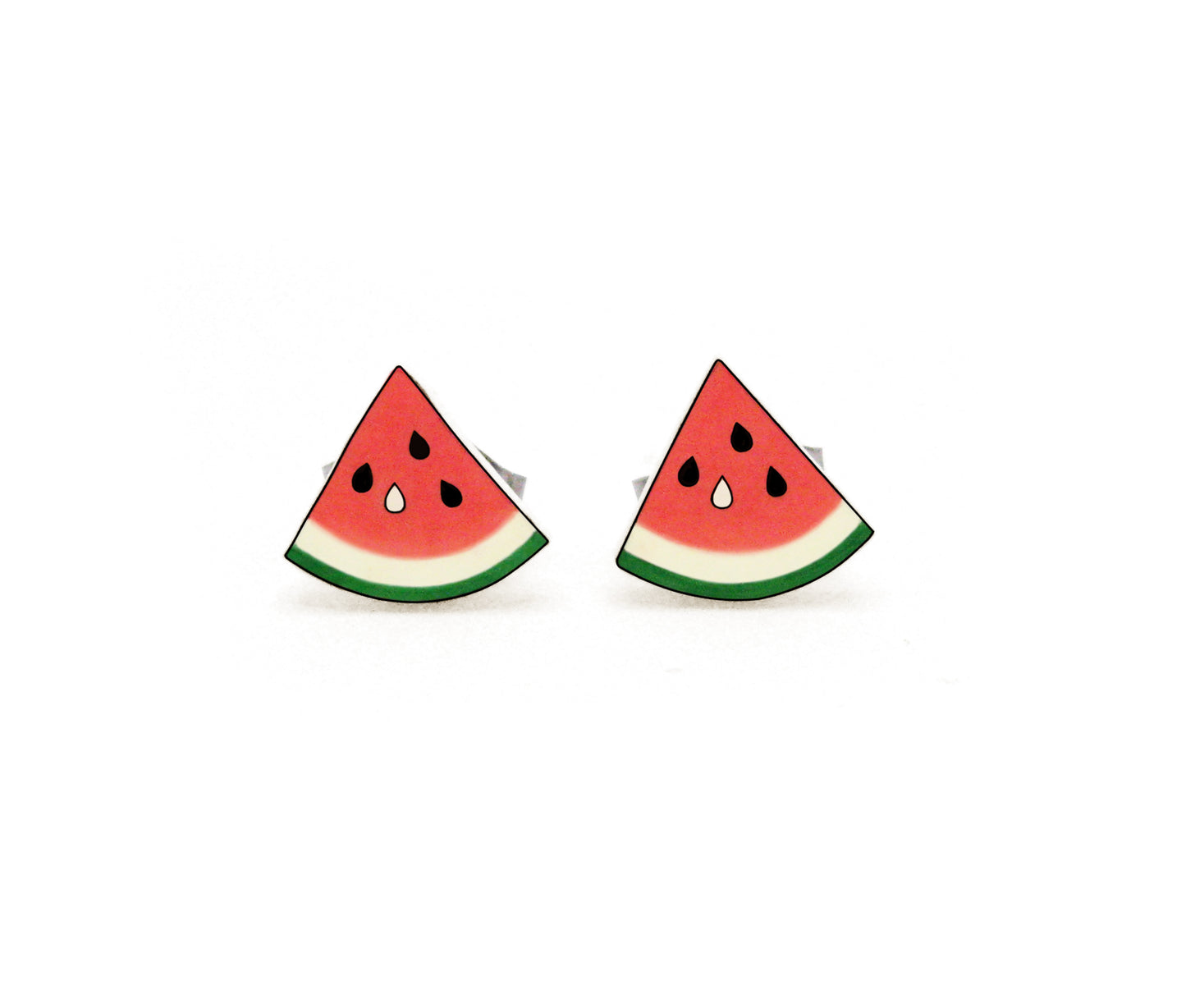 Tiny Watermelon Stud Earrings | Hypoallergenic Fun Summer Jewelry