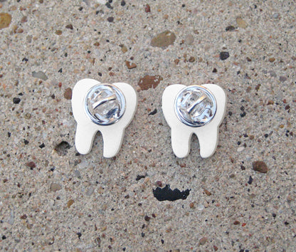 Braces Teeth Orthodontist Pin | Handmade Shrink Plastic Dental Jewelry