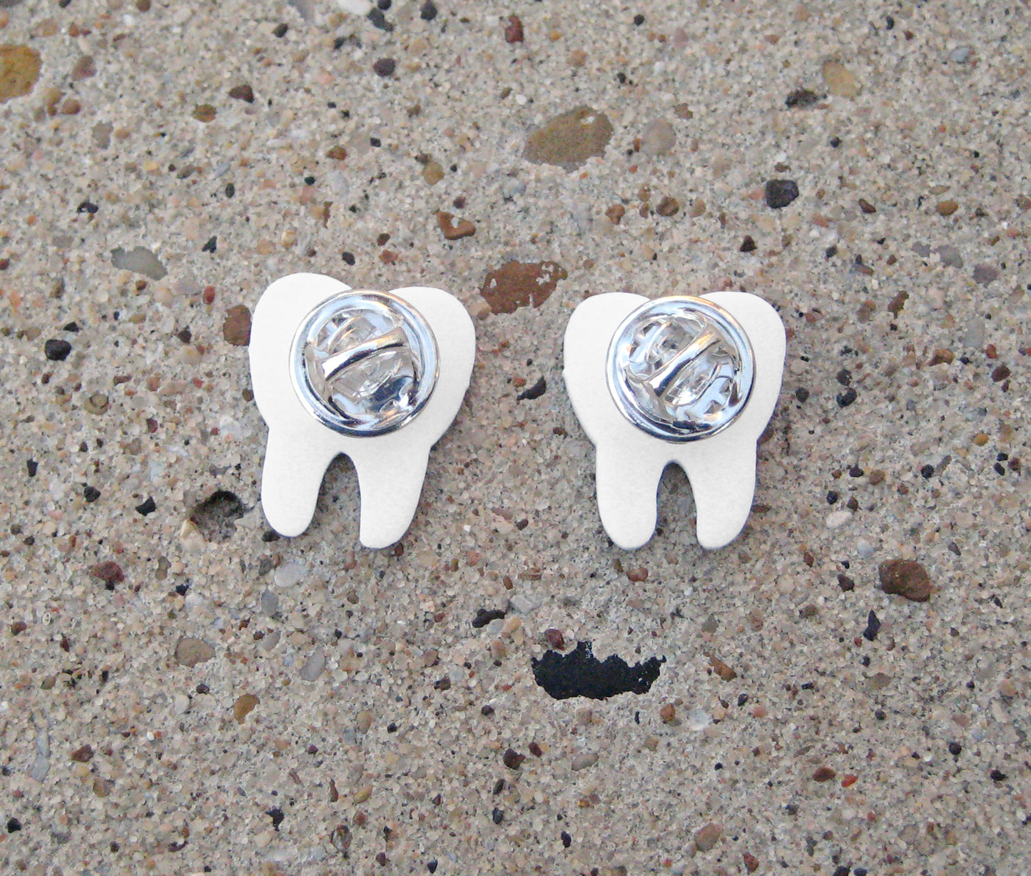 Braces Teeth Orthodontist Pin | Handmade Shrink Plastic Dental Jewelry