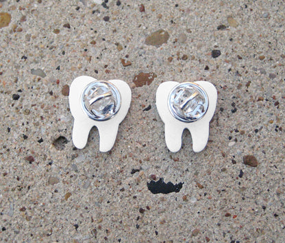 Braces Teeth Orthodontist Pin | Handmade Shrink Plastic Dental Jewelry