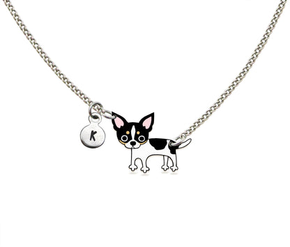 Tiny Tricolor Chihuahua Necklace | Hypoallergenic Dog Mom Jewelry