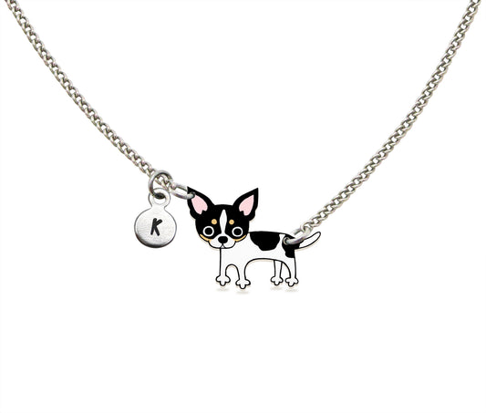 Tiny Tricolor Chihuahua Necklace | Hypoallergenic Dog Mom Jewelry