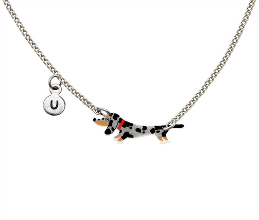Tiny Dapple Dachshund Necklace | Hypoallergenic Doxie Lover Jewelry