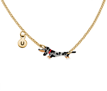 Tiny Dapple Dachshund Necklace | Hypoallergenic Doxie Lover Jewelry