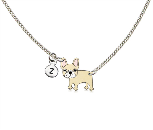 Tiny Cream French Bulldog Necklace | Hypoallergenic Dog Mom Jewelry