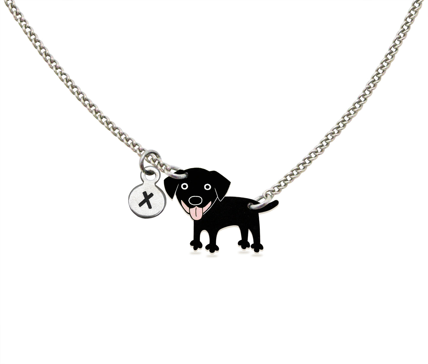 Tiny Black Labrador Necklace | Hypoallergenic Dog Mom Jewelry