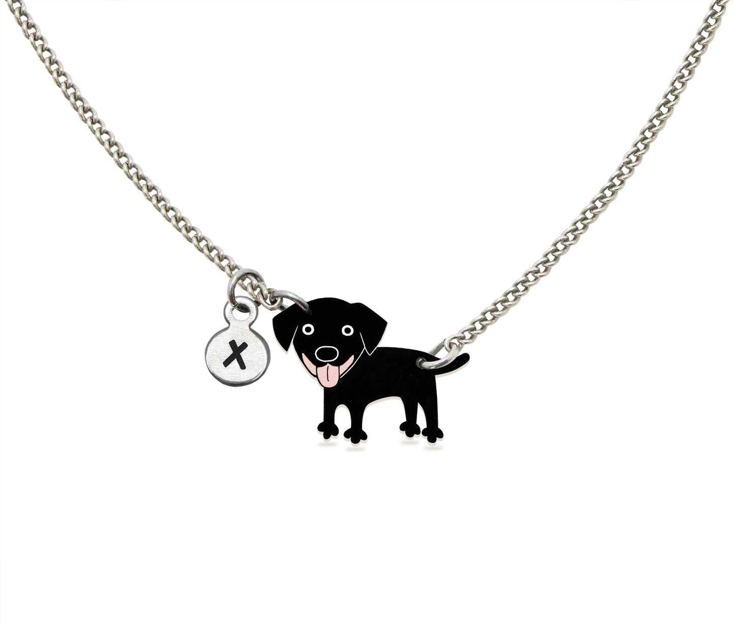 Tiny Black Labrador Necklace | Hypoallergenic Dog Mom Jewelry