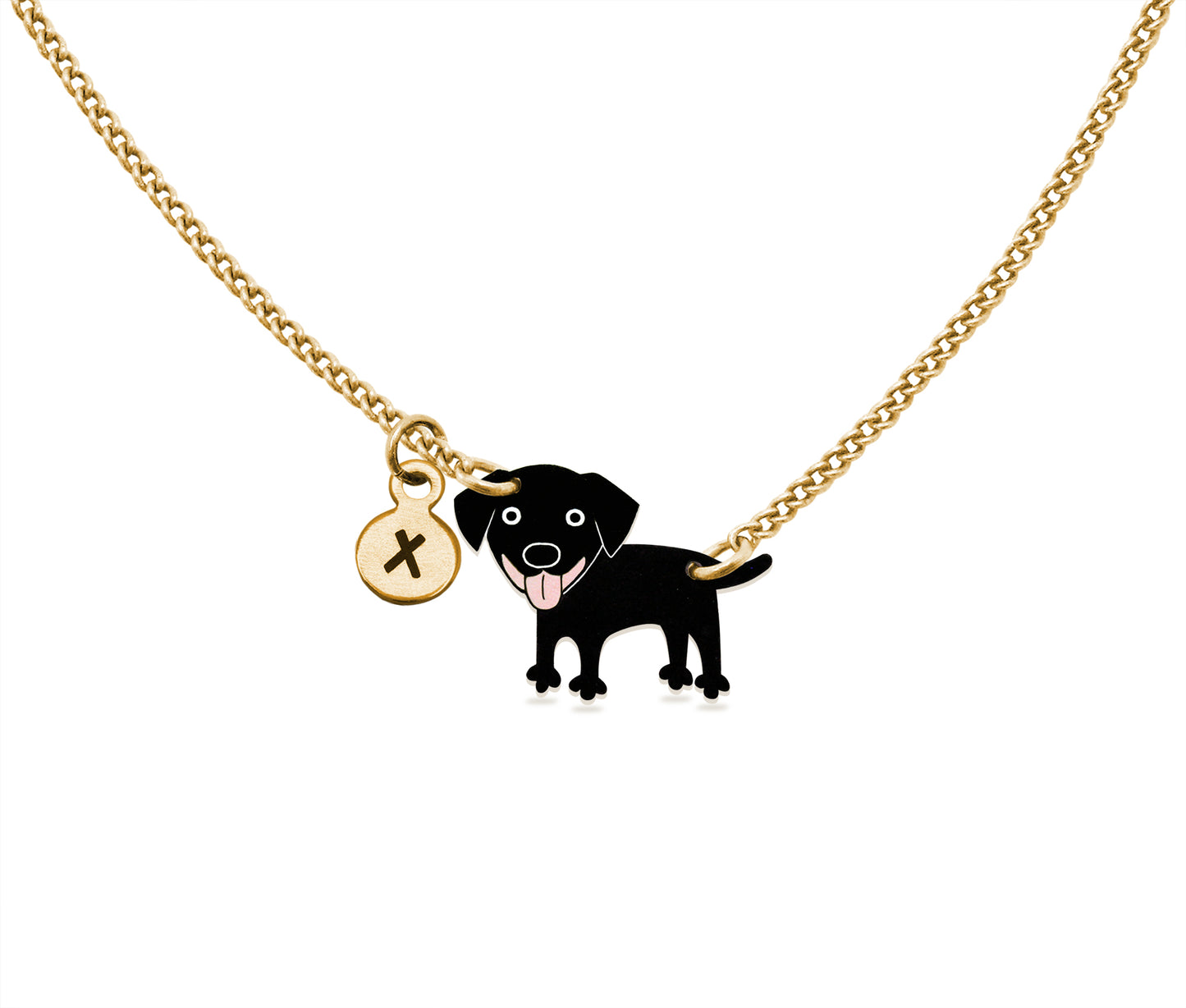 Tiny Black Labrador Necklace | Hypoallergenic Dog Mom Jewelry
