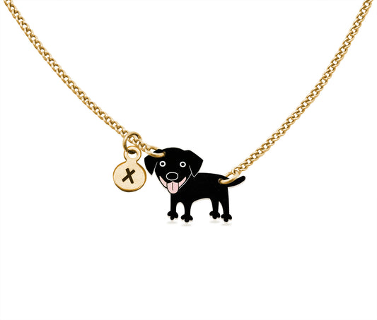 Tiny Black Labrador Necklace | Hypoallergenic Dog Mom Jewelry