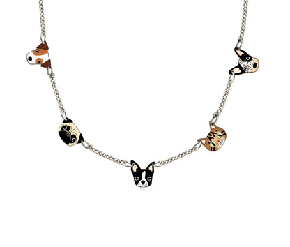 Tiny Pet Charm Necklace | Personalized Dog Cat Jewelry