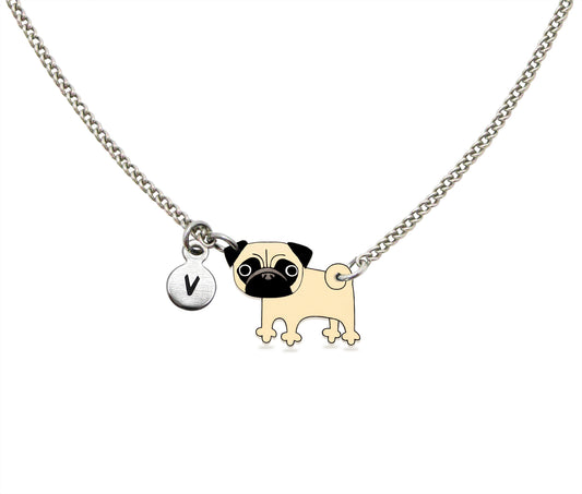 Tiny Fawn Pug Necklace | Hypoallergenic Dog Mom Jewelry