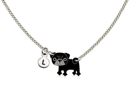 Tiny Black Pug Necklace | Hypoallergenic Pet Jewelry