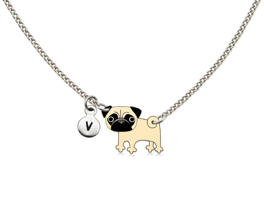 Tiny Fawn Pug Necklace | Hypoallergenic Dog Mom Jewelry